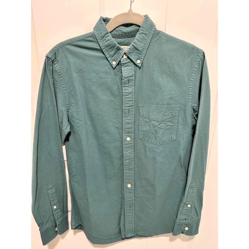 Club Monaco Green Slim Fit Long Sleeve Button Up Shirt Size S​​​
